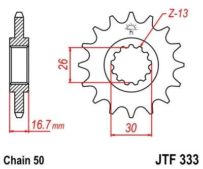 Řetězové kolečko JT JTF 333-14 14 zubů, 530