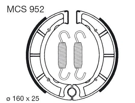 Brzdové čelisti LUCAS MCS 952