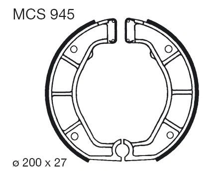 Brzdové čelisti LUCAS MCS 945