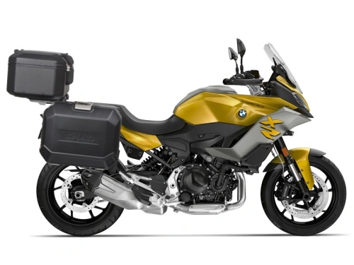 Kompletní sada černých hliníkových kufrů SHAD TERRA BLACK , 37L topcase 36L/36L boční kufry, včetně montážní sady a plotny SHAD BMW F 900 XR