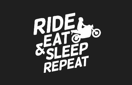 Nášivka Ride, eat, sleep