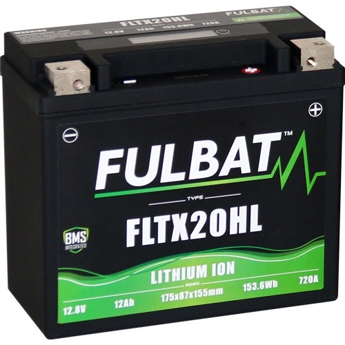 Lithiová baterie LiFePO4 YTX20HL-BS FULBAT 12V, 7Ah, 420A,1,12 kg,175x87x130mm nahrazuje typy:(CBTX20-BS,CB16-B,CB18-A,C50-N18A-A)