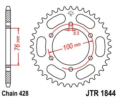 Řetězová rozeta JT JTR 1844-44 44 zubů, 428