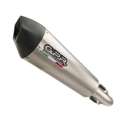 Slip-on exhaust GPR GP EVO4 E4.KT.100.GPAN.TO Brushed Titanium including removable db killer and link pipe