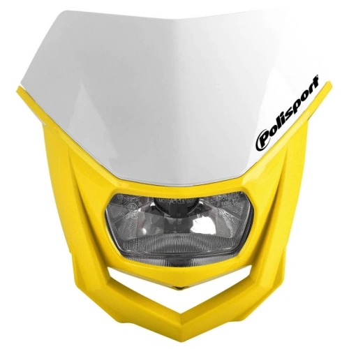 Maska se světlem POLISPORT HALO Bílá/žlutá