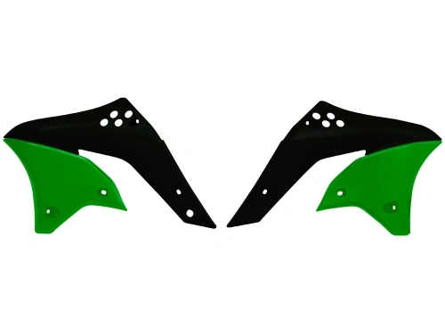 Spoilery chladiče KAWASAKI, RTECH (černo-zelené, pár)
