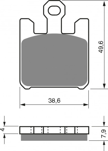 Brzdové destičky GOLDFREN 200 GP6 (1 set = 4 pcs)