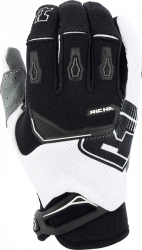 Moto rukavice RICHA DESERT MX LOGO bílo/černé