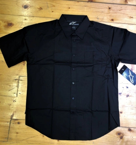 Alpinestars Time machine - košile krátký rukáv, černá XL