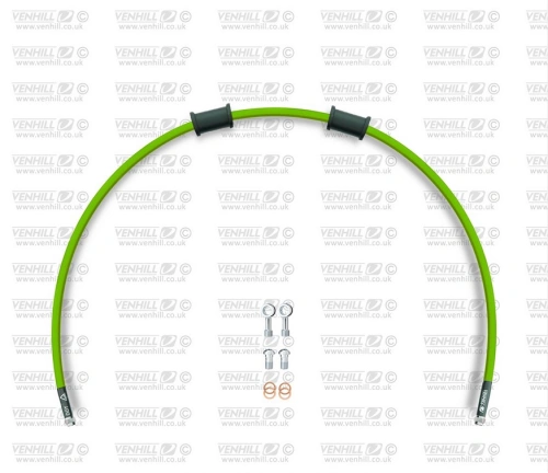 Hadice zadní brzdy Venhill POWERHOSEPLUS HON-10010R-GR (1 hadice v sadě) zelené hadice, chromové koncovky