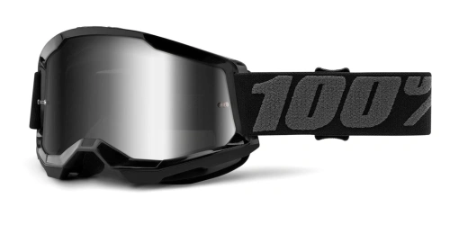 STRATA 2, 100% brýle černé, zrcadlové stříbrné plexi
