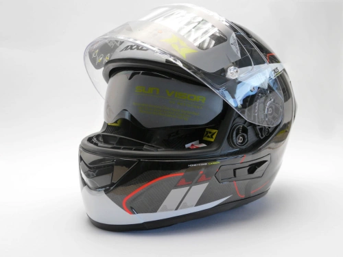 Integrální helma AXXIS RACER GP CARBON SV spike a0 lesklá perleťová bílá