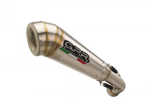 Slip-on exhaust GPR POWERCONE EVO E4.KT.100.PCEV Brushed Stainless steel including removable db killer and link pipe