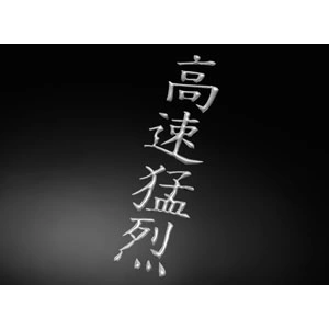 Samolepící 3D emblém Highway Hawk CHINESE (čínské znaky), chrom Chrom